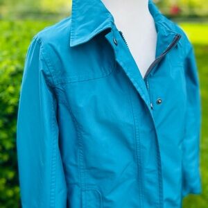 L.L. Bean Women's Vivid Turquoise Rain Jacket Size XS